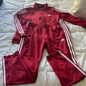 Adidas Red track suit